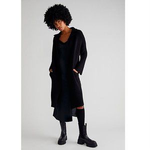 Free People Finley Maxi Cardi Sweater Duster(S) in Black